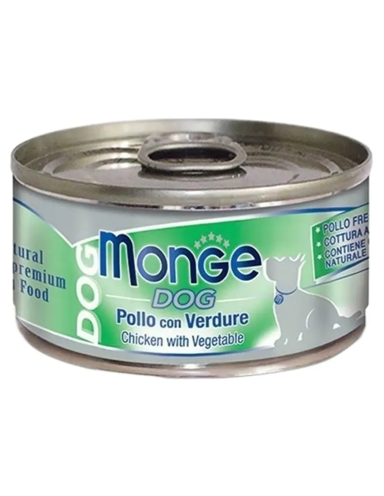 Monge cane natural pollo con verdure 95 gr  