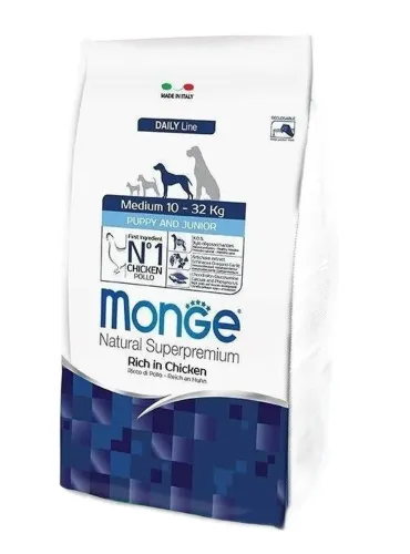 Monge cane puppy and junior medium 12 kg  