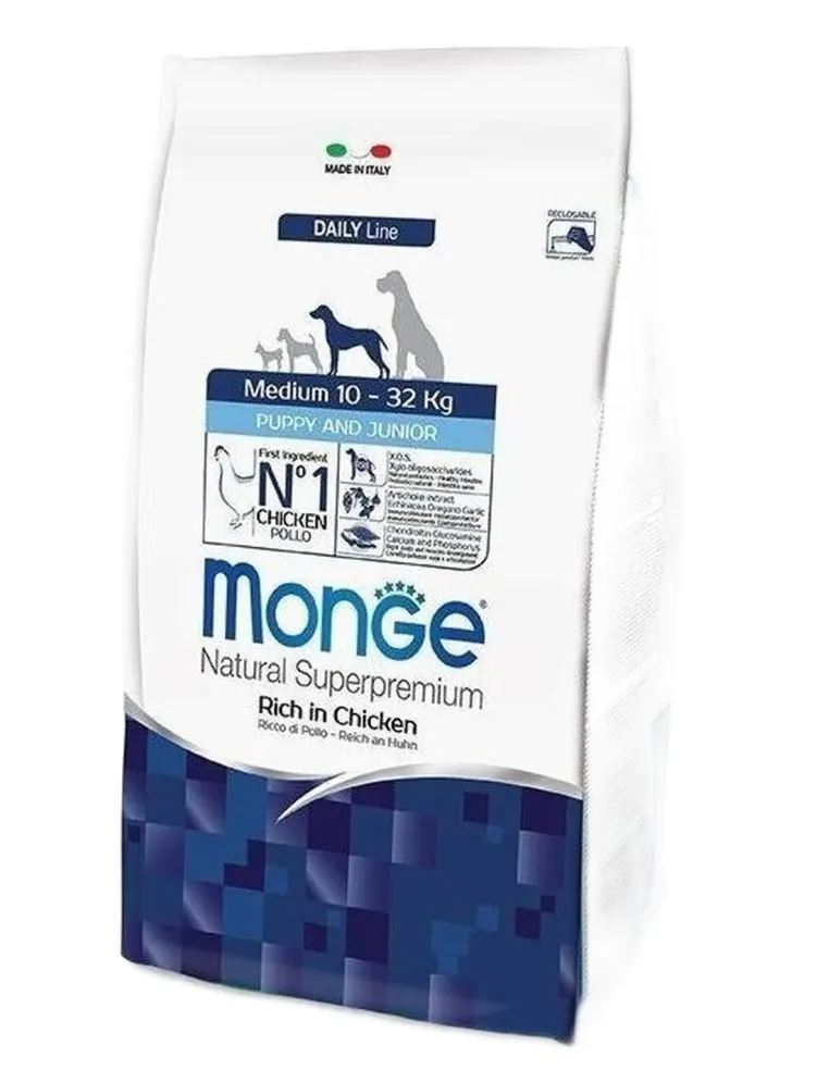 Monge cane puppy and junior medium 12 kg  