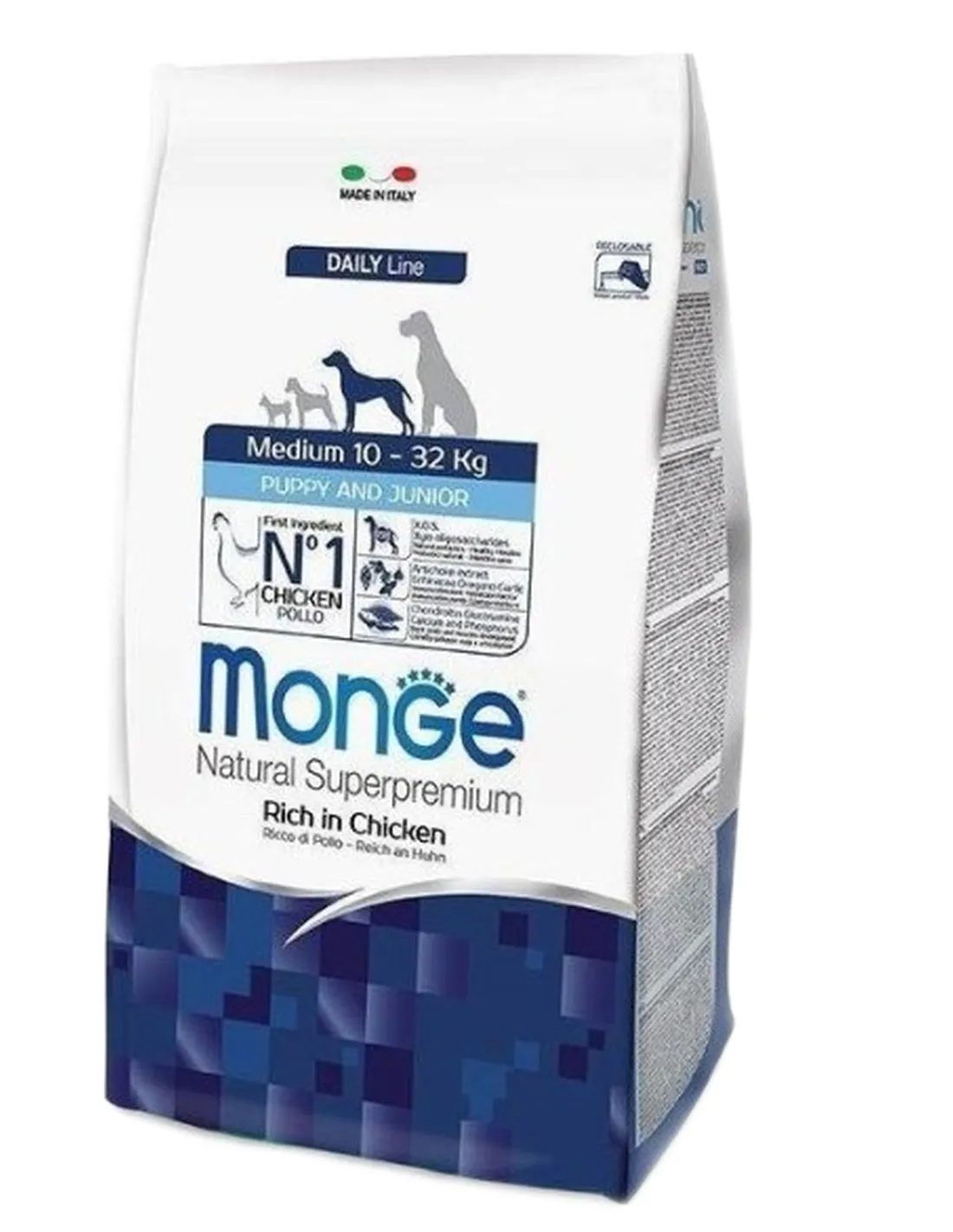 Monge cane puppy and junior medium 12 kg  