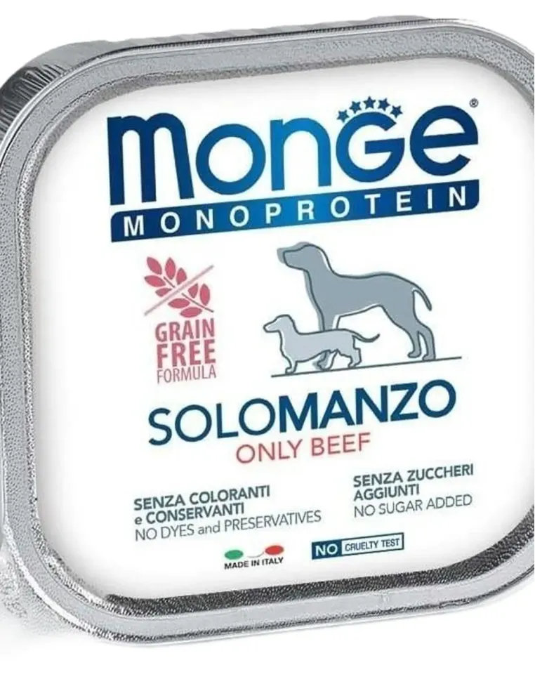 Monge cane monoprotein solo manzo 150 gr  