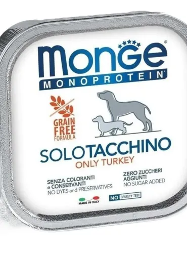 Monge cane monoprotein solo tacchino 150 gr  