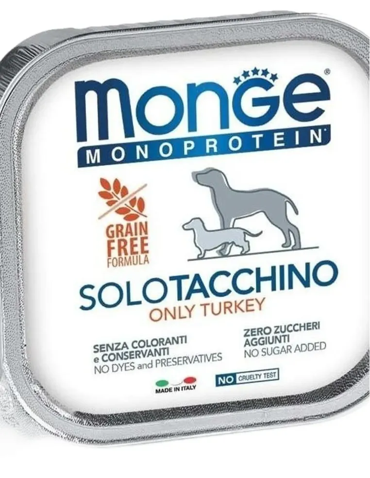 Monge cane monoprotein solo tacchino 150 gr  