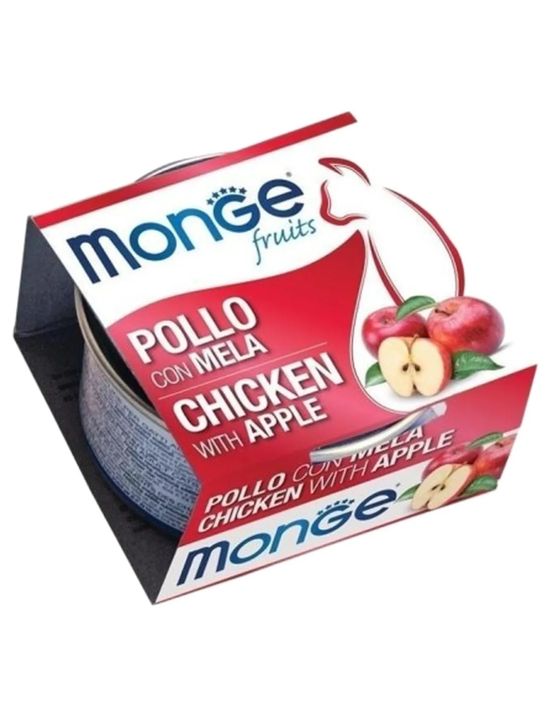 Monge gatto fruits pollo con mela 80 gr   Monge gatto fruits pollo con mela 80 gr