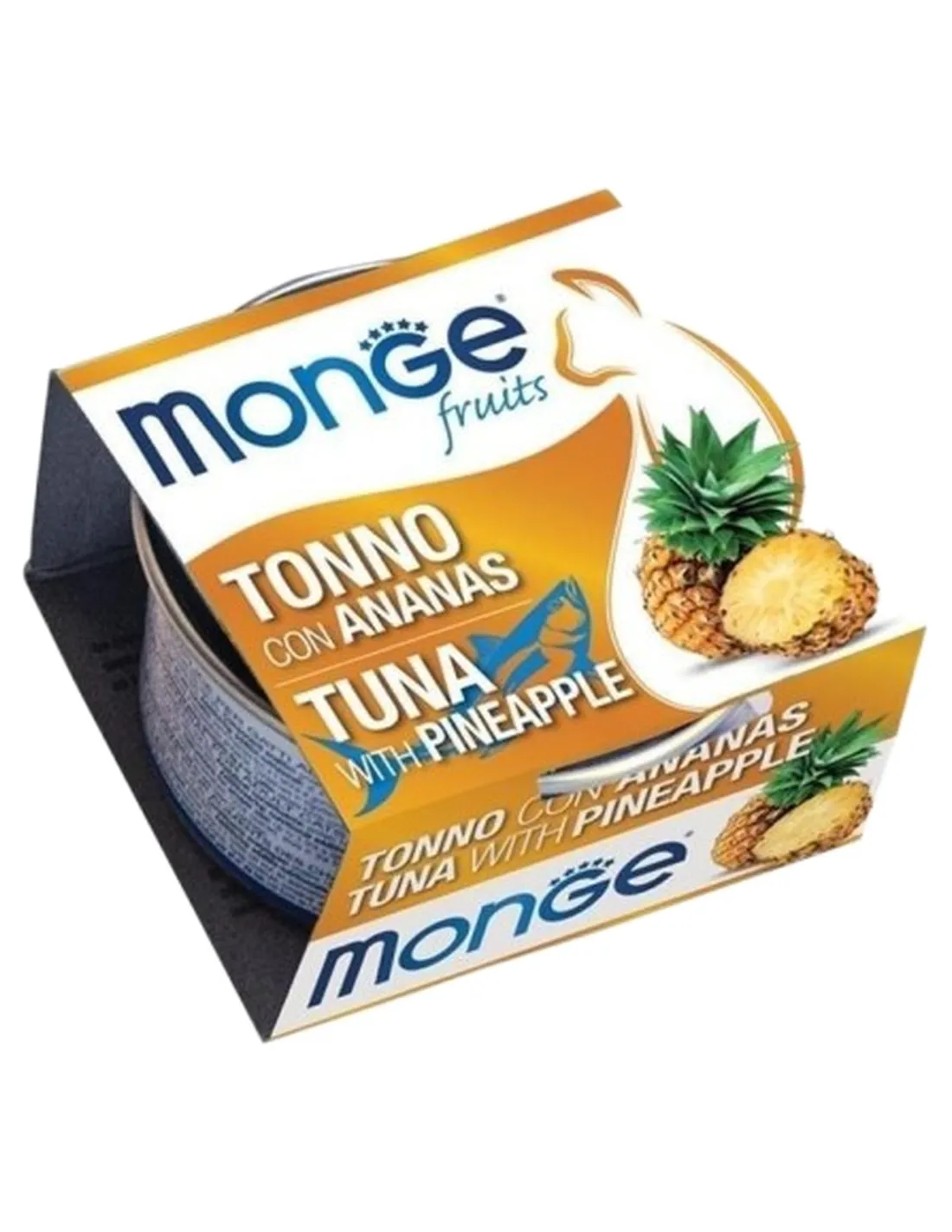 Monge gatto fruits tonno con ananas 80 gr   Monge gatto fruits tonno con ananas 80 gr