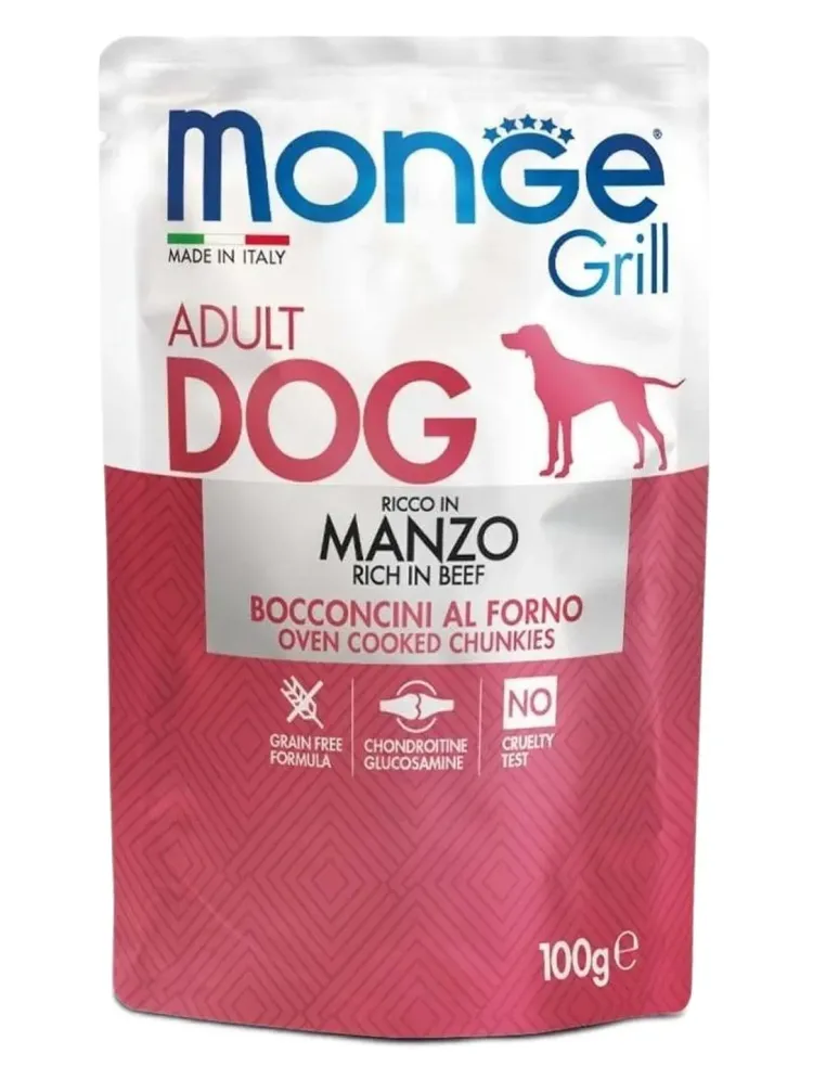 Monge cane grill manzo in busta 100 gr  