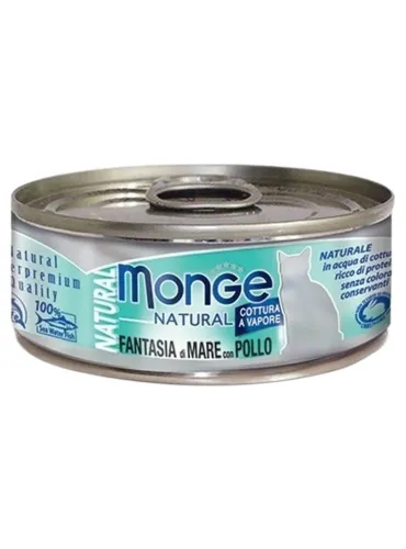 Monge gatto natural fantasia di mare con pollo 80 gr  