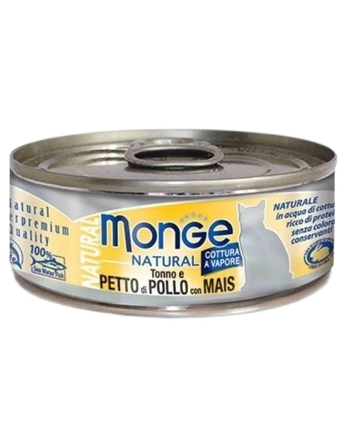 Monge gatto natural tonno e petto di pollo con mais 80 gr  