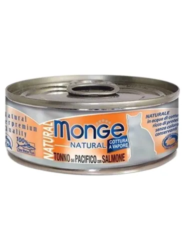 Monge gatto natural tonno del pacifico con salmone 80 gr