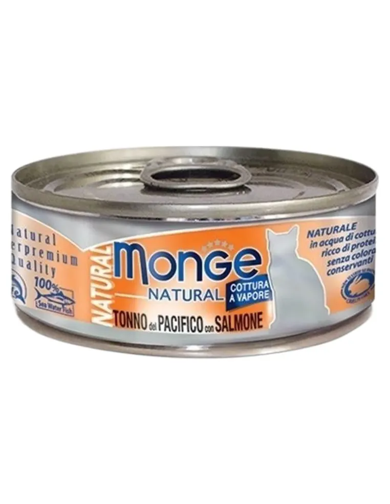 Monge gatto natural tonno del pacifico con salmone 80 gr  
