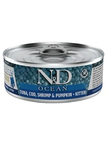 Farmina ned ocean kitten tonno merluzzo gamberetto e zucca 70 gr  