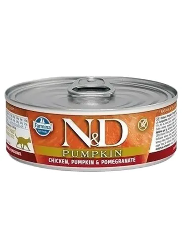 Farmina ned pumpkin grain free gatto pollo zucca e melograno 70 gr  