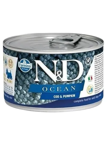 Farmina ned ocean adult mini merluzzo e zucca 140 gr  