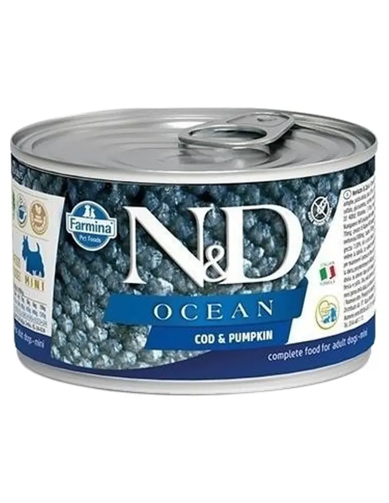 Farmina ned ocean adult mini merluzzo e zucca 140 gr  