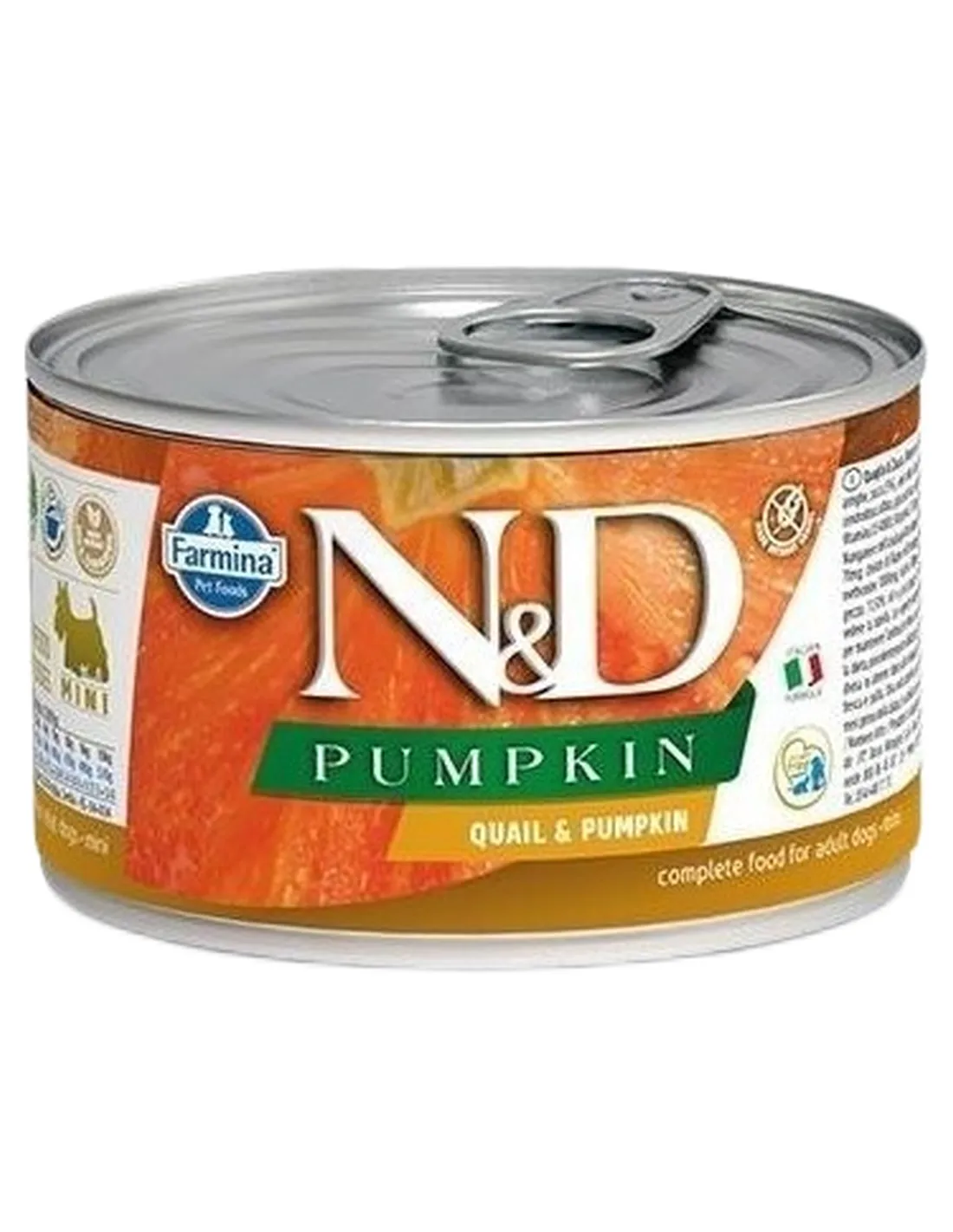 Farmina ned pumpkin adult mini quaglia e zucca 140 gr   Farmina ned pumpkin adult mini quaglia e zucca 140 gr