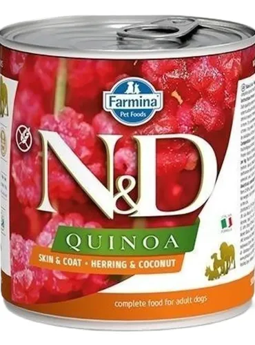 Farmina ned quinoa adult skin e coat aringa e cocco 285 gr  