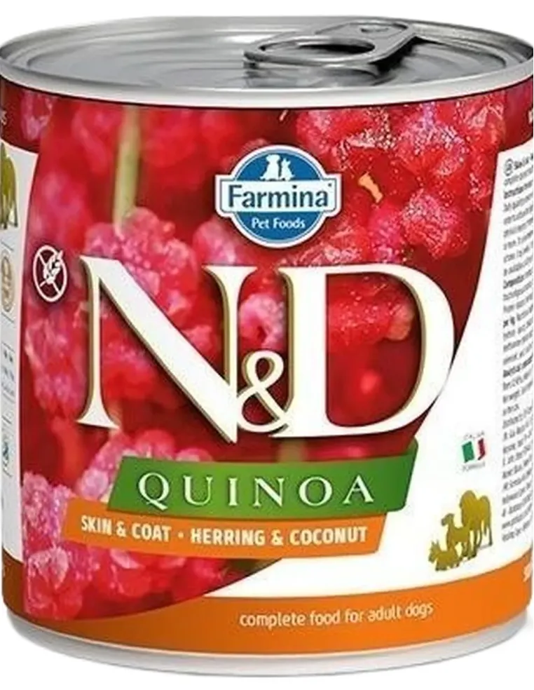 Farmina ned quinoa adult skin e coat aringa e cocco 285 gr  