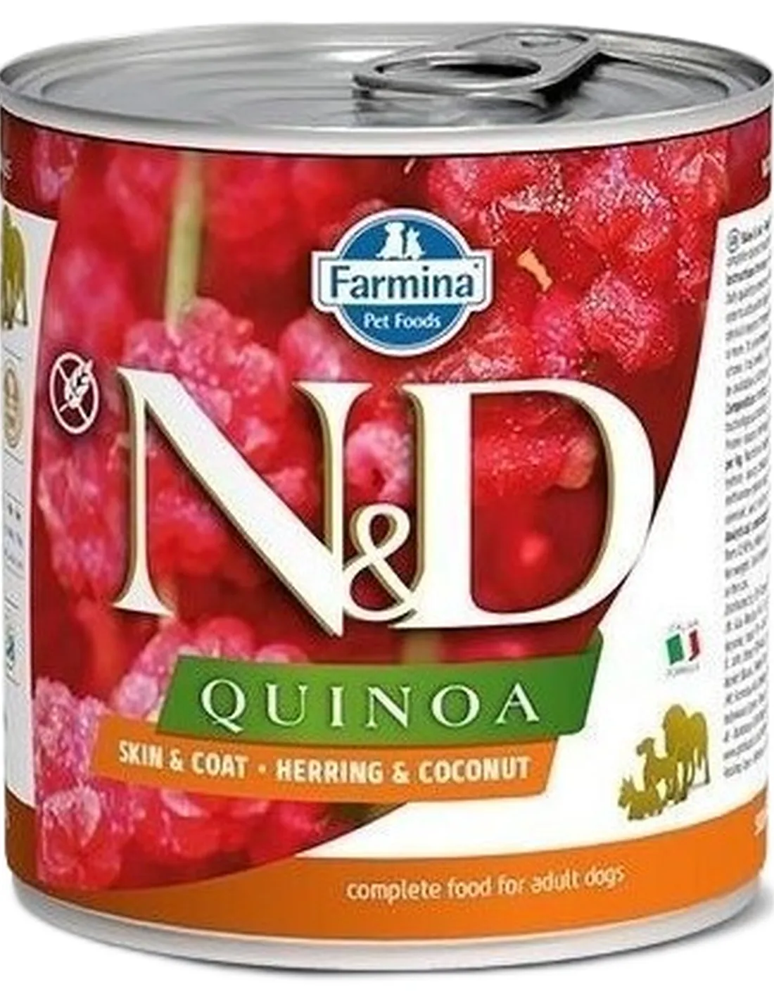 Farmina ned quinoa adult skin e coat aringa e cocco 285 gr  