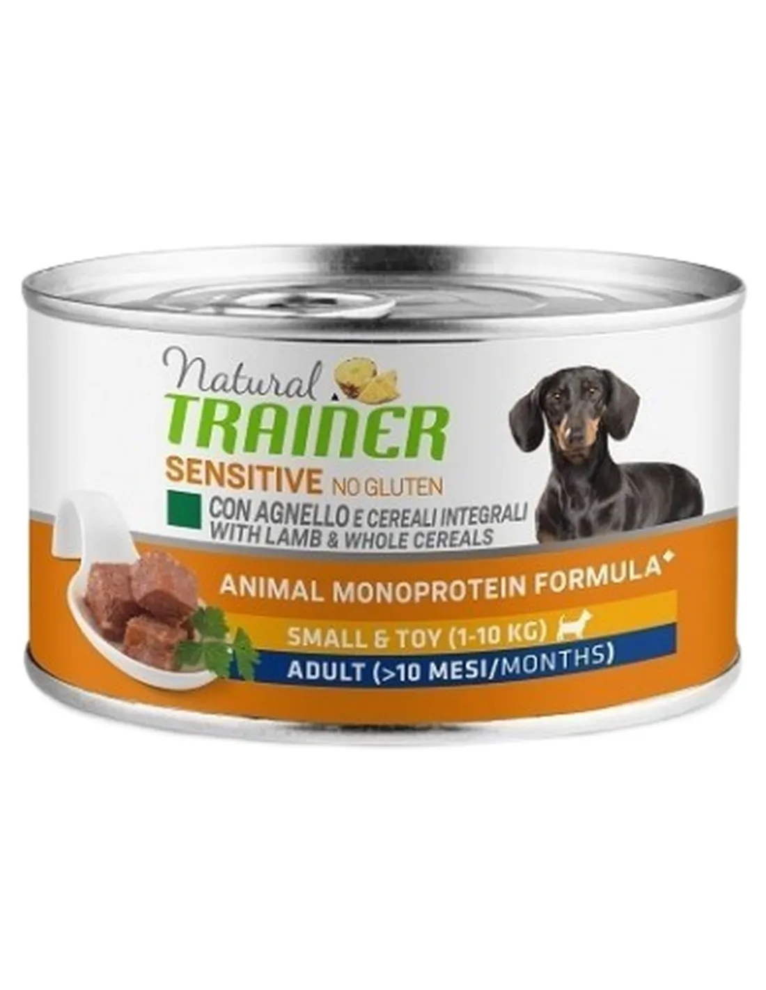 Natural trainer Sensitive No Gluten cane SmalleToy Adult agnello 150 gr   Natural trainer Sensitive No Gluten cane SmalleToy Adult agnello 150 gr
