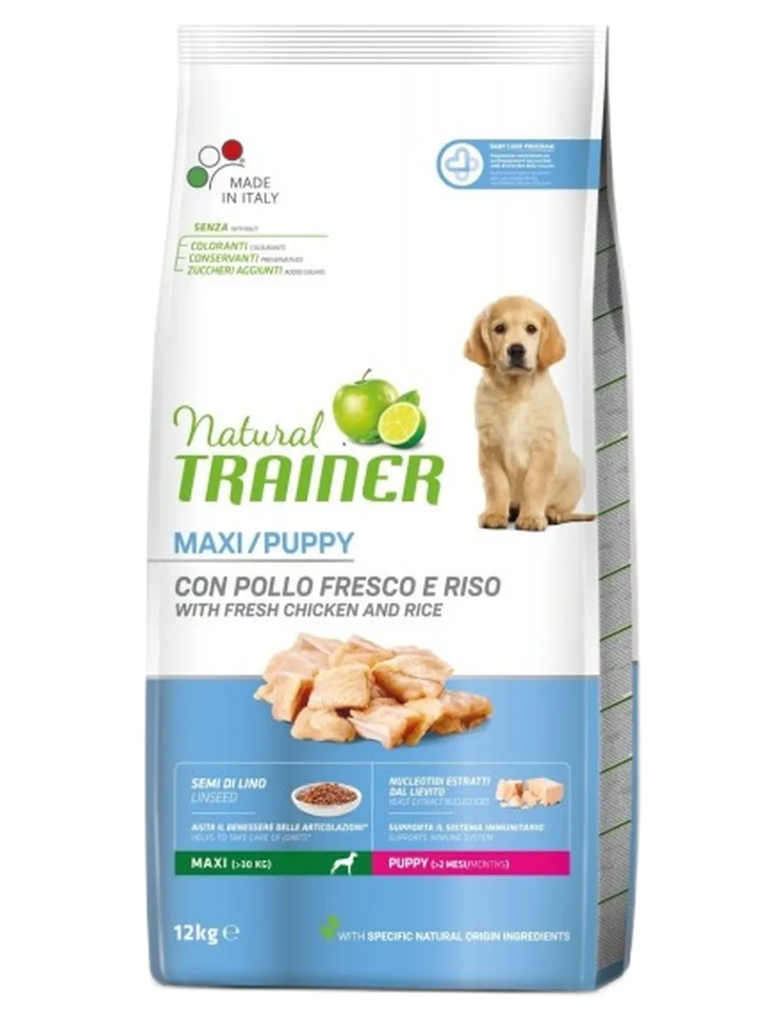 Natural trainer puppy maxi pollo fresco e riso 12 kg   Natural trainer puppy maxi pollo fresco e riso 12 kg