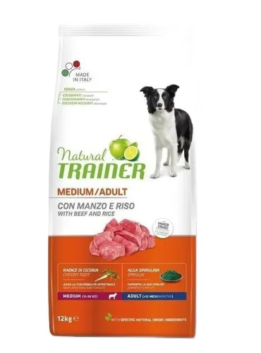 Natural trainer cane Adult Medium con Manzo 12 kg