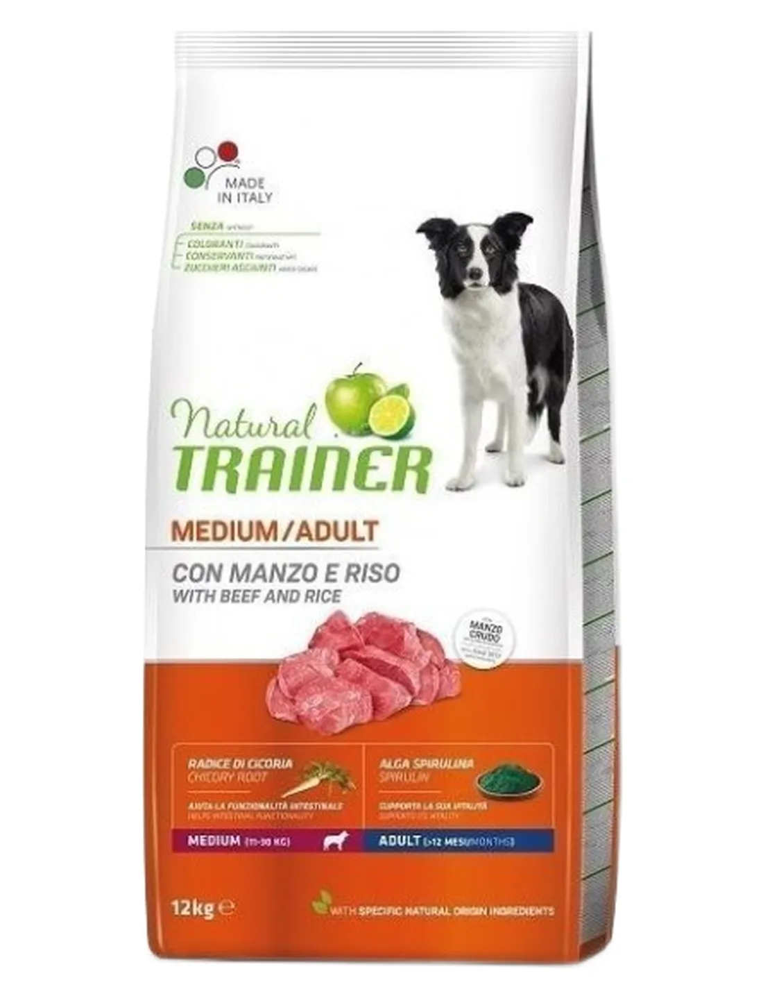Natural trainer cane Adult Medium con Manzo 12 kg  