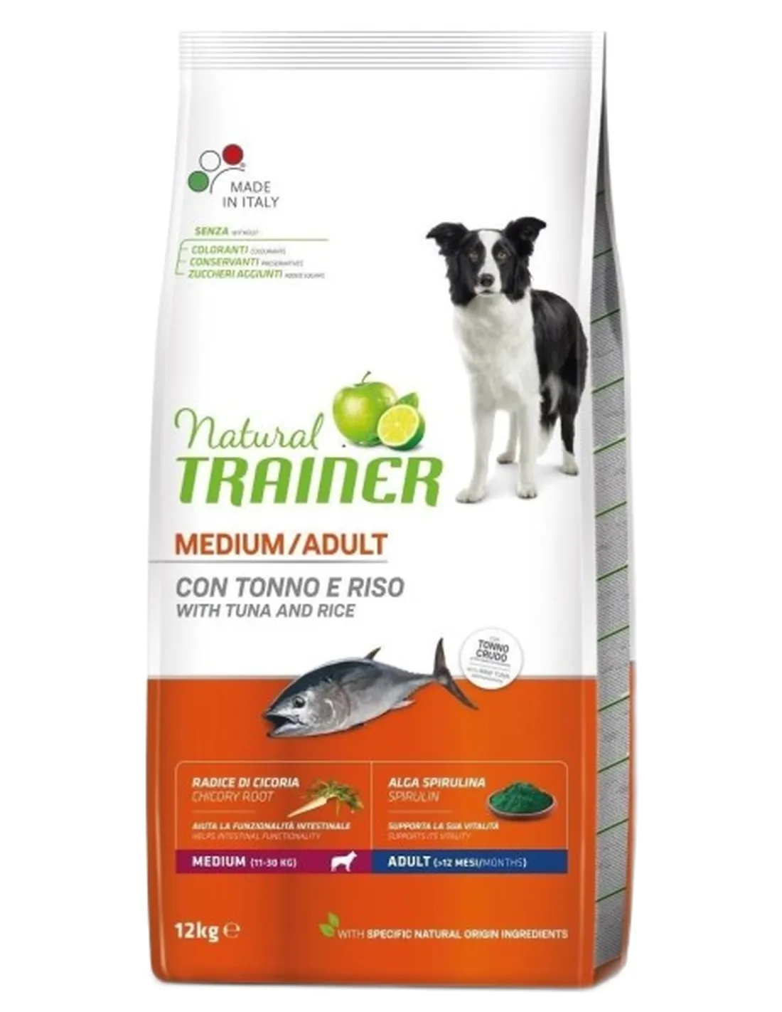 Natural trainer cane Adult Medium con tonno 12 kg   Natural trainer cane Adult Medium con tonno 12 kg