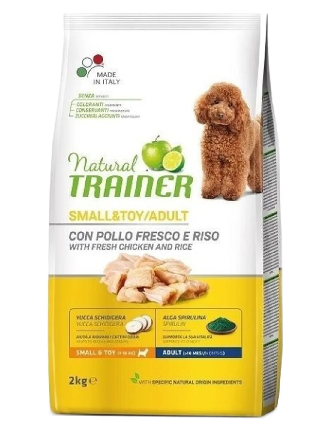 Natural trainer cane Adult small e toy con pollo 2 kg  