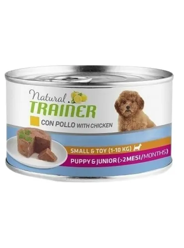 Natural trainer cane puppy e junior small e toy con pollo 150 gr