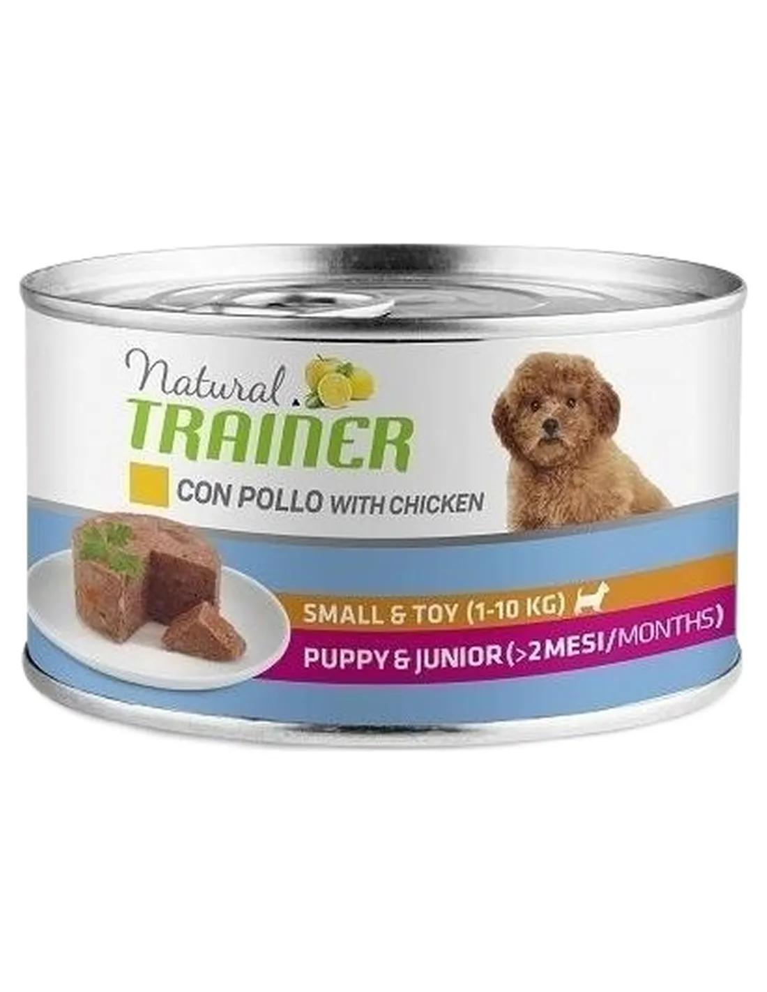 Natural trainer cane puppy e junior small e toy con pollo 150 gr  