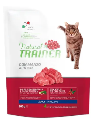 Natural trainer gatto Adult con manzo 300 gr  