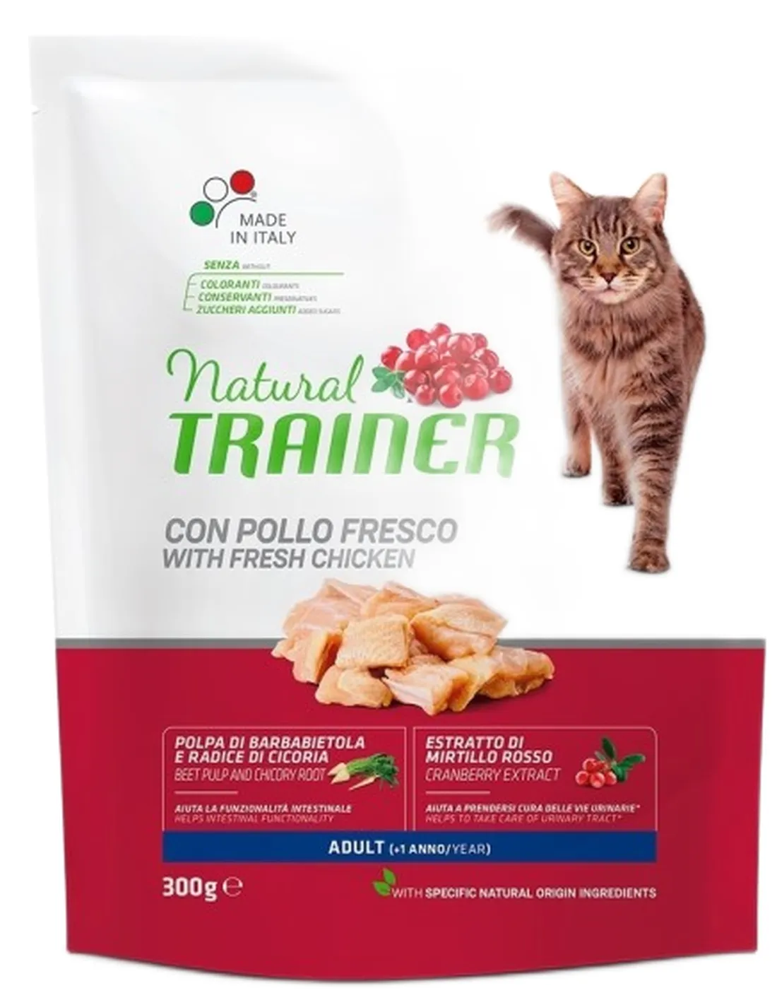 Natural trainer gatto Adult con pollo fresco 300 gr   Natural trainer gatto Adult con pollo fresco 300 gr