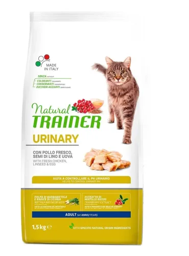 Natural trainer Urinary gatto Adult con pollo fresco 1,5 kg  
