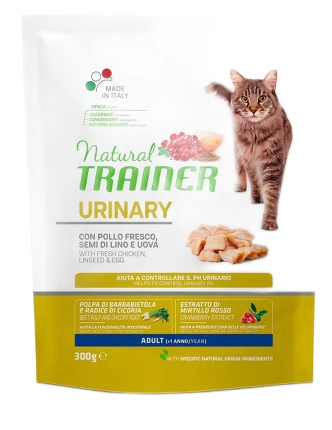 Natural trainer Urinary gatto Adult con pollo fresco 300 gr  