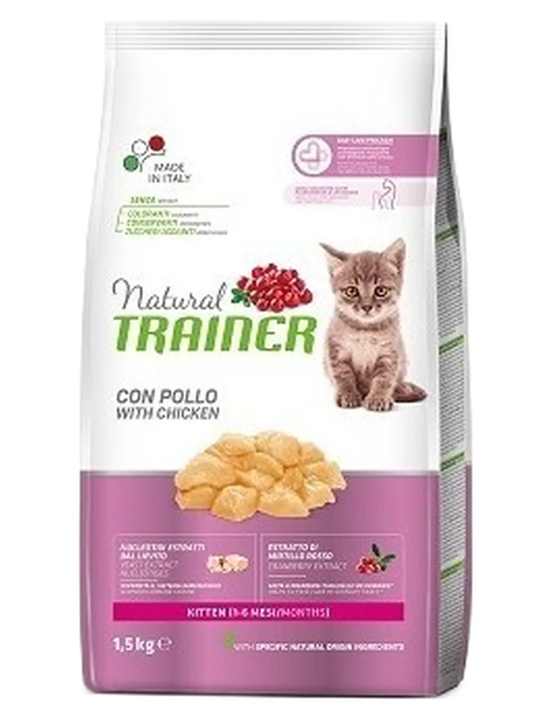 Natural trainer Kitten con Pollo Fresco 1,5 kg   Natural trainer Kitten con Pollo Fresco 1,5 kg