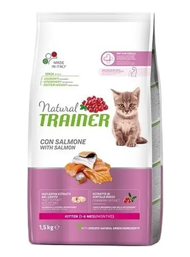 Natural trainer Kitten con salmone 1,5 kg