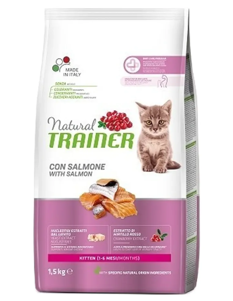 Natural trainer Kitten con salmone 1,5 kg  