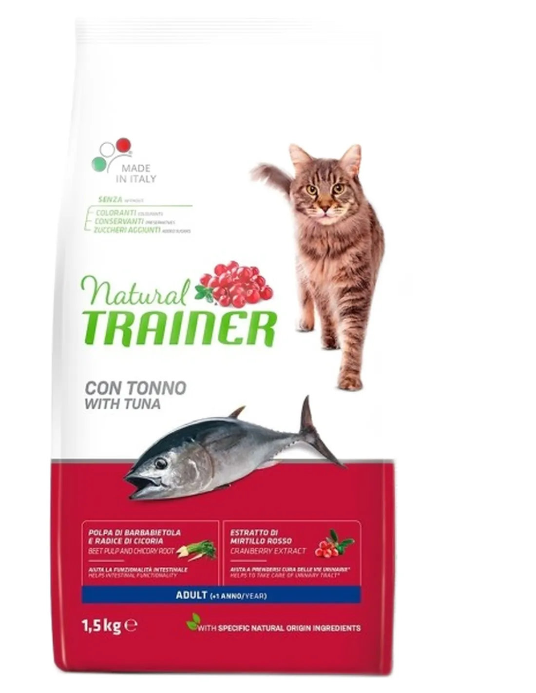 Natural trainer gatto Adult con tonno 1,5 kg  