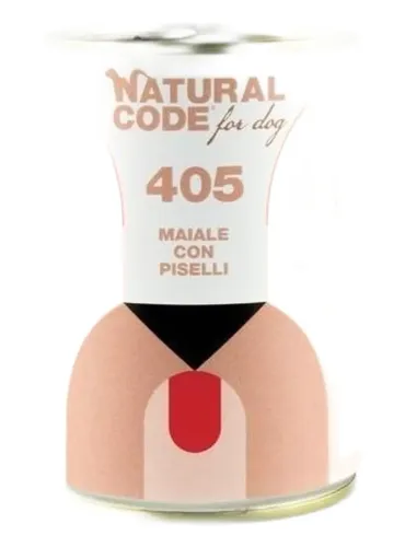 Natural code 405 cane maiale con piselli 400 gr  