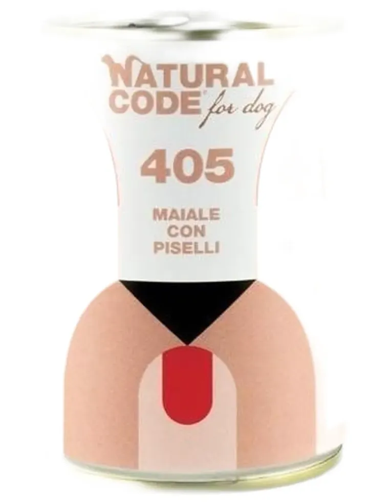 Natural code 405 cane maiale con piselli 400 gr  