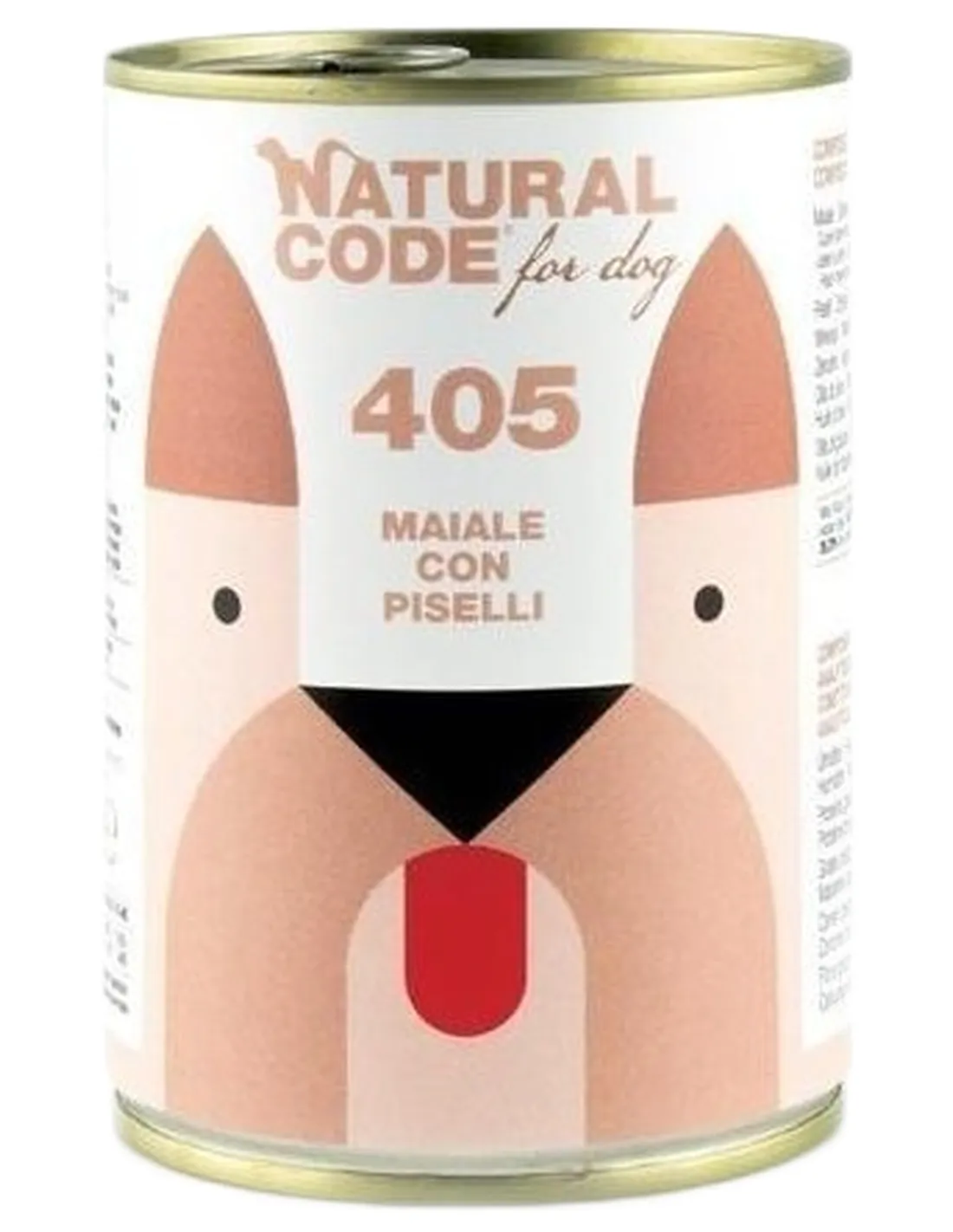 Natural code 405 cane maiale con piselli 400 gr  