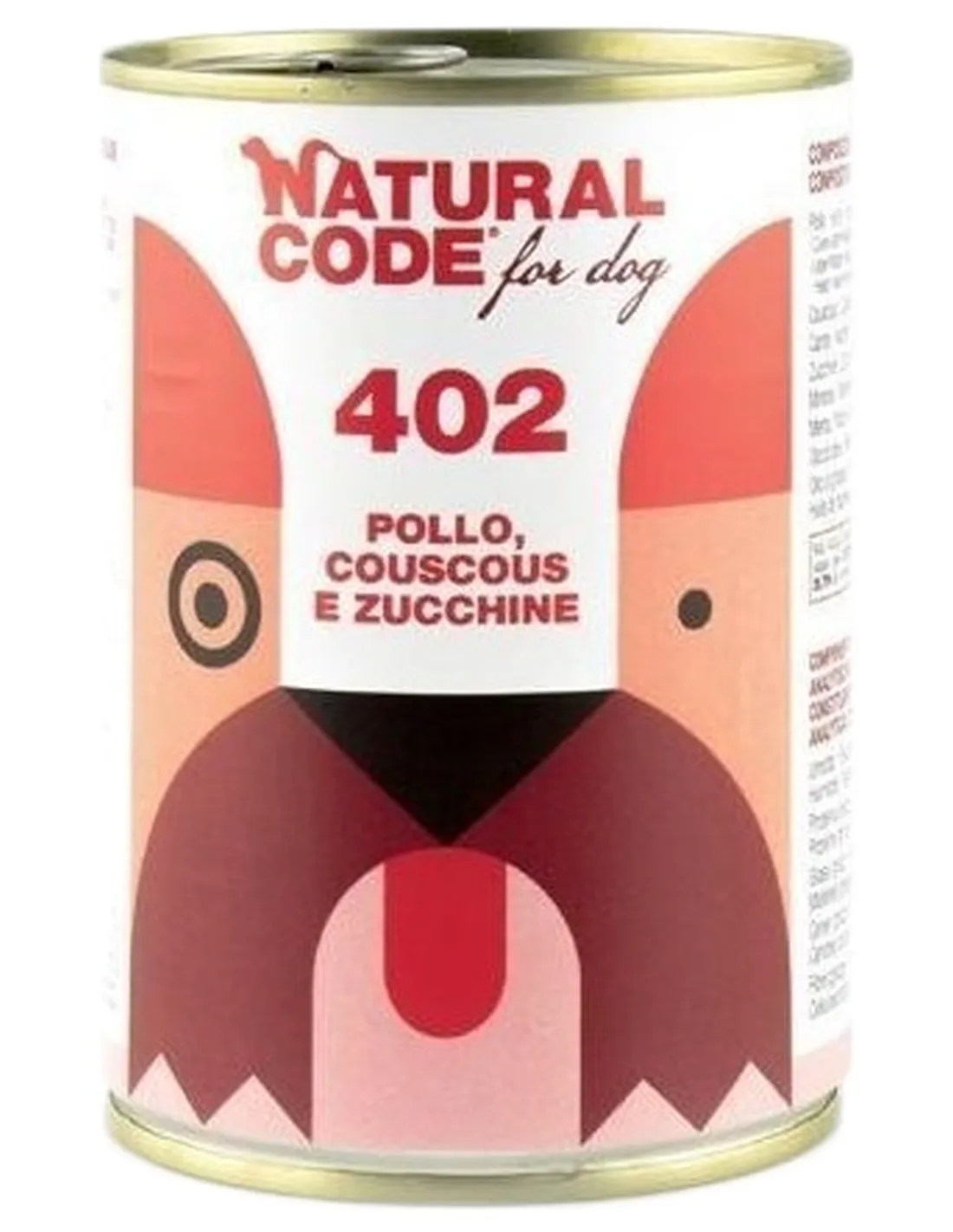 Natural code 402 cane pollo couscous e zucchini 400 gr  