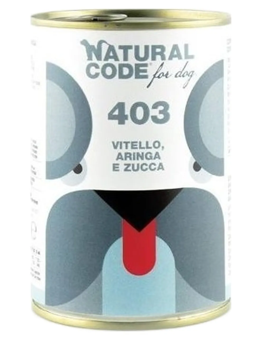 Natural code 403 cane vitello aringhe e zucca 400 gr  