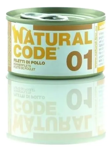 Natural code 01 gatto filetti di pollo 85 gr  