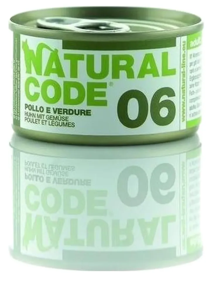 Natural code 06 gatto pollo e verdure 85 gr  