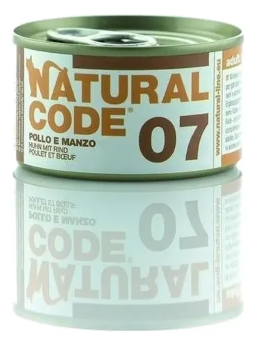 Natural code 07 gatto pollo e manzo 85 gr  