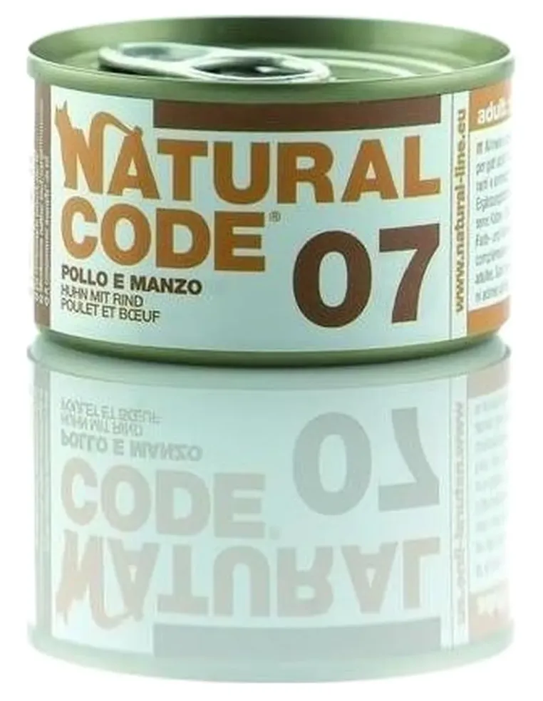 Natural code 07 gatto pollo e manzo 85 gr  