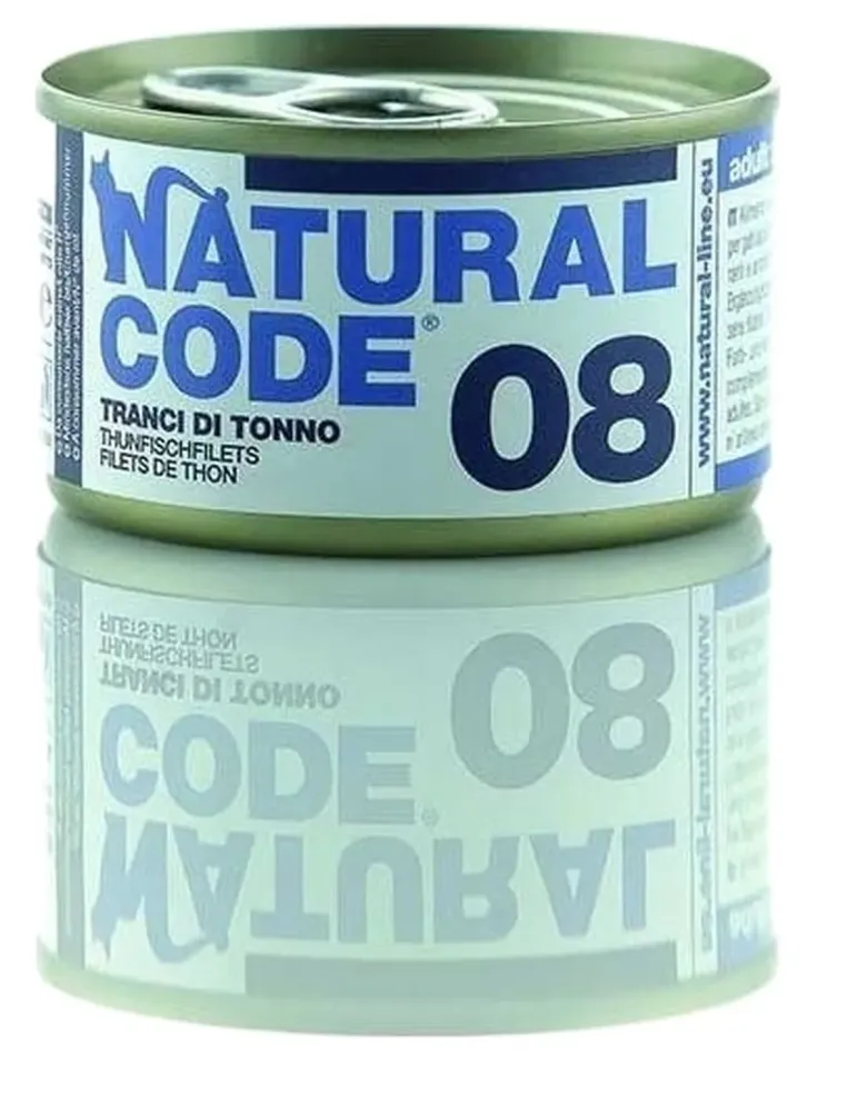 Natural code 08 gatto tranci di tonno 85 gr  