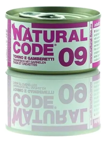 Natural code 09 gatto tonno e gamberetti 85 gr  
