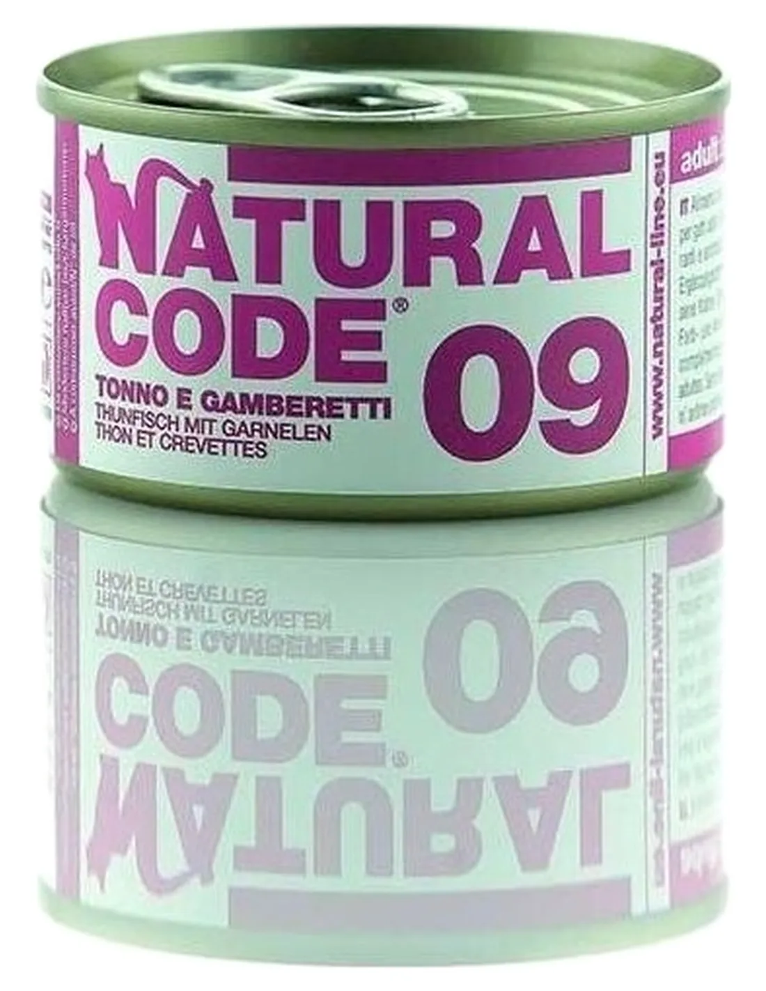 Natural code 09 gatto tonno e gamberetti 85 gr  